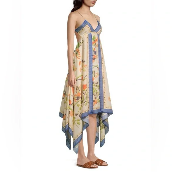 NWT Rebecca Taylor Silk Phoenix Floral Midi Dress - Picture 6 of 16